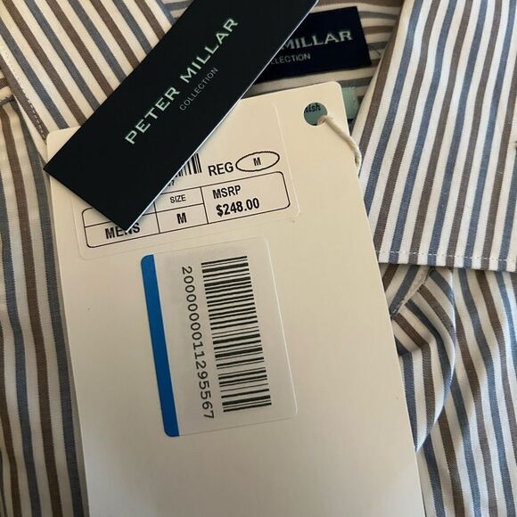 Peter Millar Flex Finish Long Sleeve Shirt Size Medium NWT - Picture 4 of 4